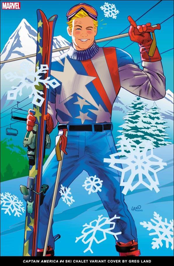 Captain America (2023) issue 4-F Greg Land 1:100 Ski Chalet Virgin Cover