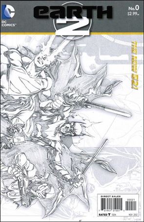 Earth 2 issue 0-B Wraparound 1:25 Sketch Cover