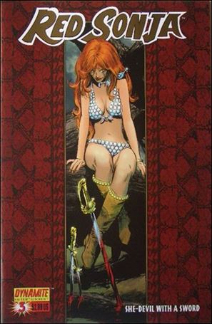 Red Sonja (2005) issue 3-F Neal Adams 1:100 Gold Foil Cover