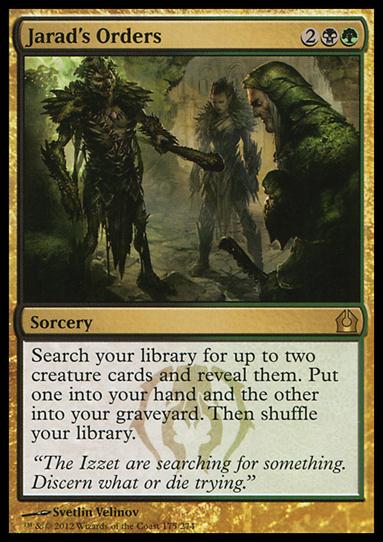 Magic the Gathering: Return to Ravnica (Base Set) card 175 Jarad's Orders