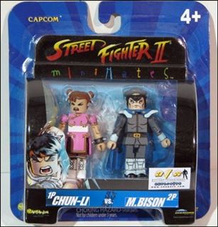 Street Fighter II Minimates (Series 1) figure 1-B Chun-Li P2/M Bison P2 (AFX Exclusive)