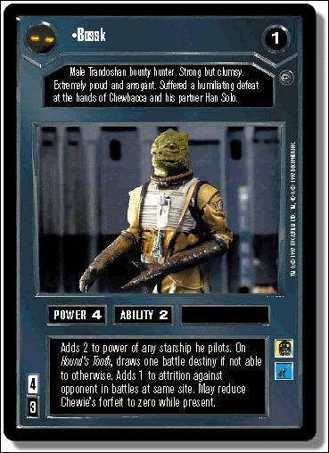 Star Wars: Dagobah Limited (Base Set) card 1 Bossk