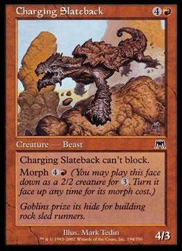 Magic the Gathering: Onslaught (Base Set) card 194 Charging Slateback
