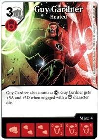 DC Comics Dice Masters War of Light card 45 Guy Gardner: Heated