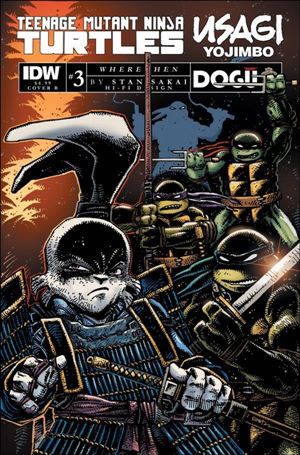 Teenage Mutant Ninja Turtles / Usagi Yojimbo: WhereWhen issue 3-B Kevin Eastman Cover
