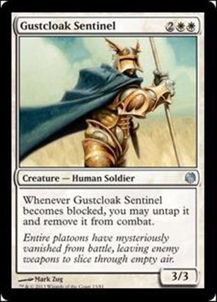 Magic the Gathering: Duel Decks: Heroes vs. Monsters (Base Set) card 13 Gustcloak Sentinel
