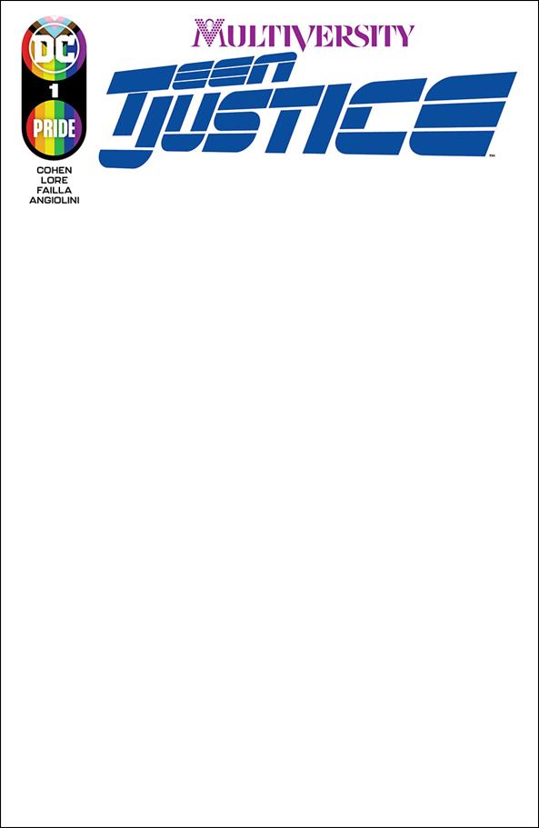 Multiversity: Teen Justice issue 1-D Blank/Sketch Cardstock Cover
