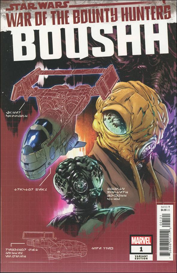 Star Wars: War of the Bounty Hunters - Boushh issue 1-C Paolo Villanelli Blueprint Cover