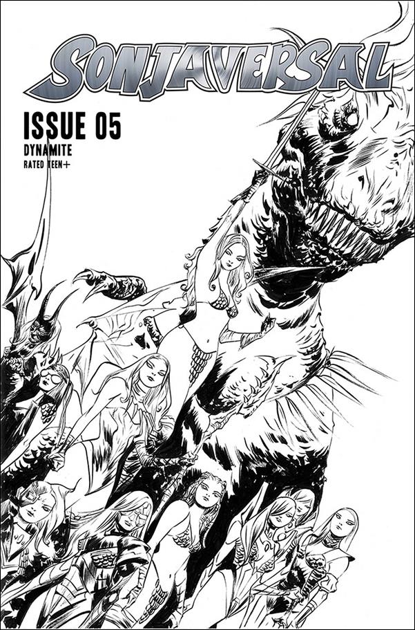 Sonjaversal issue 5-O Jae Lee 1:20 Black & White Cover