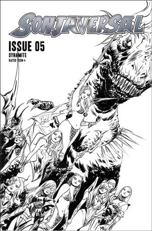 Sonjaversal issue 5-O Jae Lee 1:20 Black & White Cover