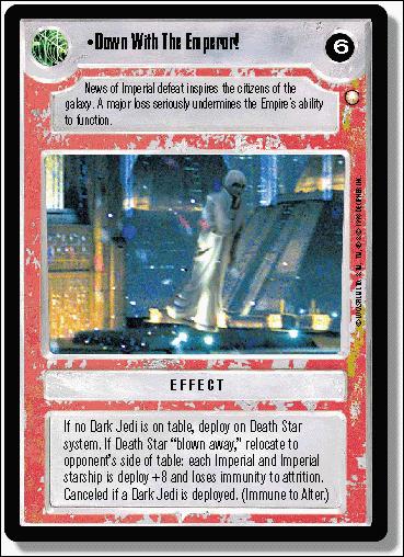 Star Wars: Special Edition Limited (Base Set) card 221 Down With The Emperor!