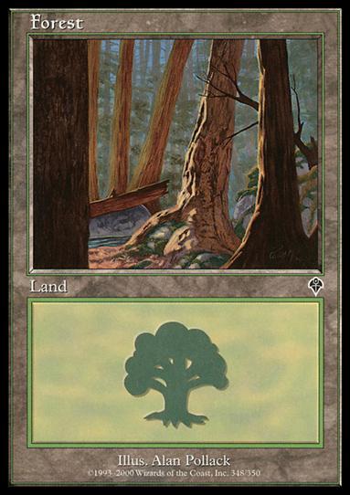 Magic the Gathering: Invasion (Base Set) card 348 Forest