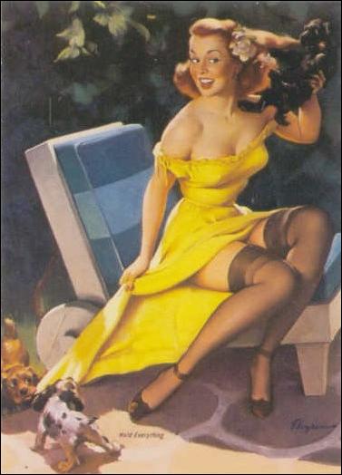 Elvgren's Calendar Pinups 2 (Base Set) card 71 Hold Everything