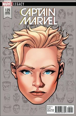 Captain Marvel (2017) issue 125-D Mike McKone 1:10 Headshot Cover