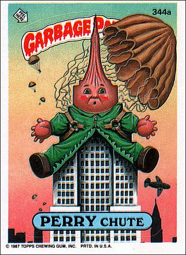 Garbage Pail Kids: Series 09 (Base Set) card 344a Perry Chute