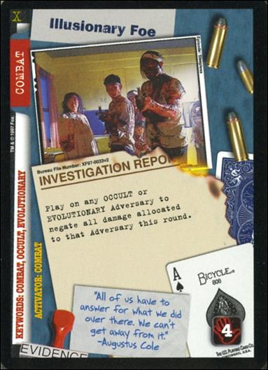 X-Files: The Truth Is Out There (Base Set) card XF97-0033v2 Illusionary Foe