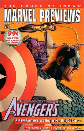Marvel Previews (2003) issue 3 Flipbook w/ Larroca & Johnson X-Men & Cap Cover
