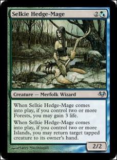 Magic the Gathering: Eventide (Base Set) card 158 Selkie Hedge -Mage