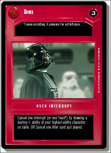 Star Wars: Premiere Limited (Base Set) card 115 Sense