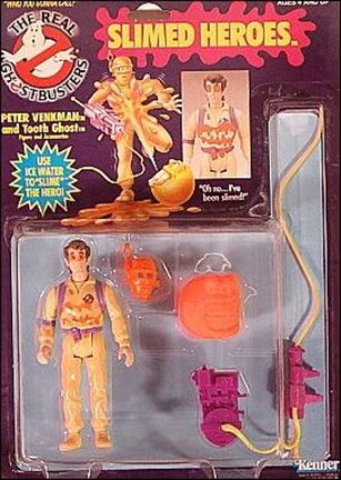 Real Ghostbusters: Slimed Heroes figure 3 Peter Venkman and Tooth Ghost (Dark Orange)