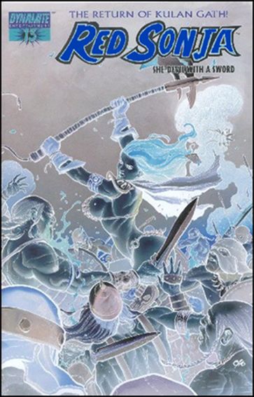Red Sonja (2005) issue 13-H BaltimoreCon Cho Blue Foil Negative Cover 1/750