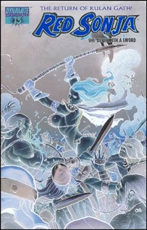 Red Sonja (2005) issue 13-H BaltimoreCon Cho Blue Foil Negative Cover 1/750