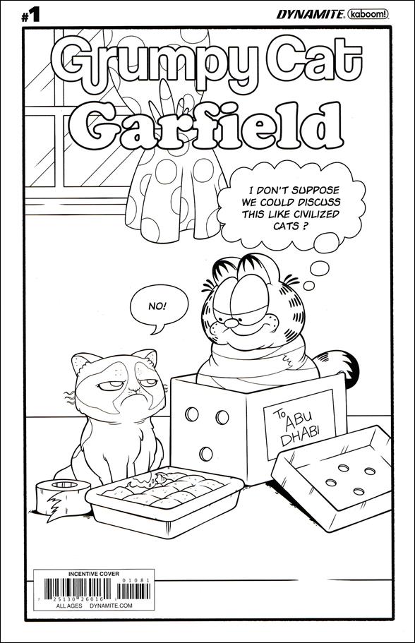 Grumpy Cat / Garfield issue 1-H Phil Murphy 1:20 Black & White Cover