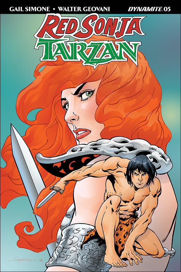 Red Sonja / Tarzan issue 5-C Aaron Lopresti Cover