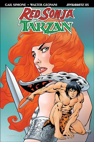 Red Sonja / Tarzan issue 5-C Aaron Lopresti Cover