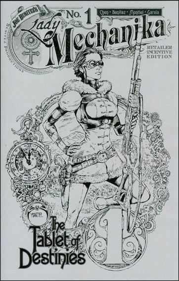 Lady Mechanika: The Tablet of Destinies issue 1-C Joe Benitez 1:10 Black and White Cover