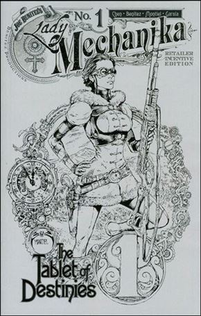 Lady Mechanika: The Tablet of Destinies issue 1-C Joe Benitez 1:10 Black and White Cover