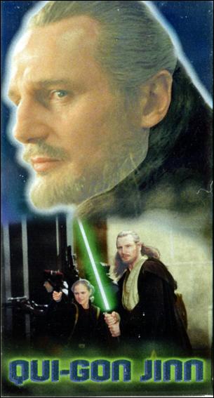 Star Wars: Episode I Widevision: Series 1 (Mirror Foil Subset) card F2 Qui-Gon Jinn