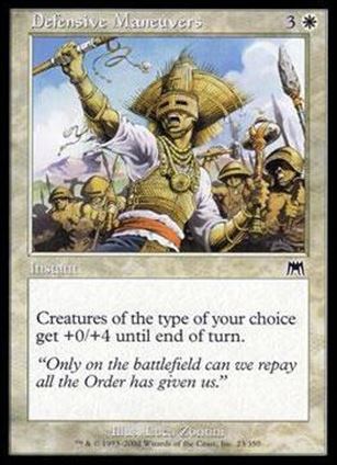 Magic the Gathering: Onslaught (Base Set) card 23 Defensive Maneuvers
