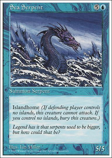 Magic the Gathering: 5th Edition (Base Set) card 118 Sea Serpent