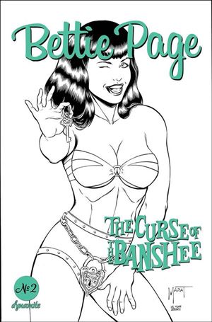 Bettie Page: The Curse of the Banshee issue 2-L Marat Mychaels 1:15 Pencil Art Cover