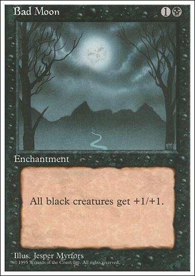 Magic the Gathering: 4th Edition (Base Set) card 120 Bad Moon