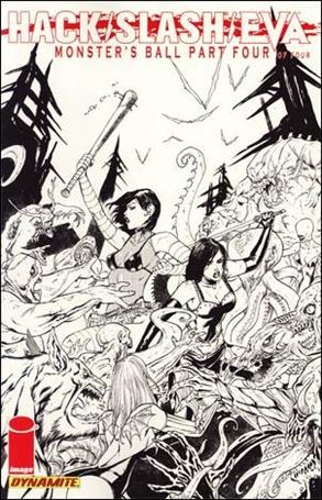 Hack/Slash/Eva: Monster's Ball issue 4-B Tim Seeley Sketch Cover