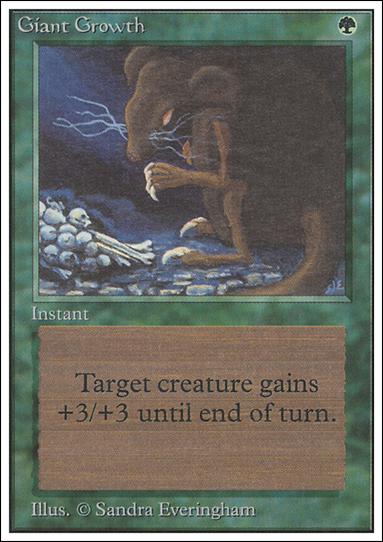 Magic the Gathering: Unlimited (Base Set) card 198 Giant Growth