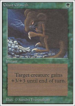 Magic the Gathering: Unlimited (Base Set) card 198 Giant Growth