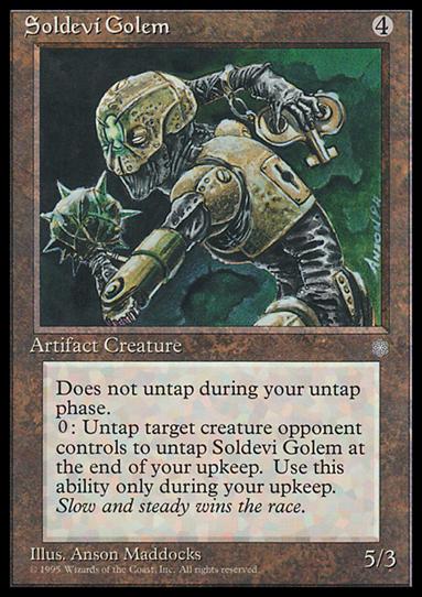 Magic the Gathering: Ice Age (Base Set) card 338 Soldevi Golem