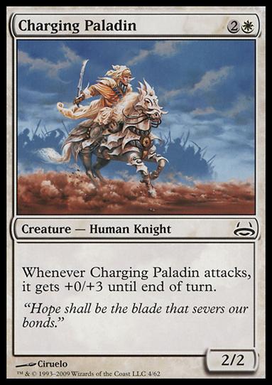 Magic the Gathering: Duel Decks: Divine vs. Demonic (Base Set) card 4 Charging Paladin