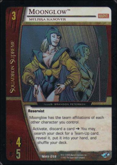 Avengers: VS System (Base Set) card MAV-058-B Moonglow (Foil)