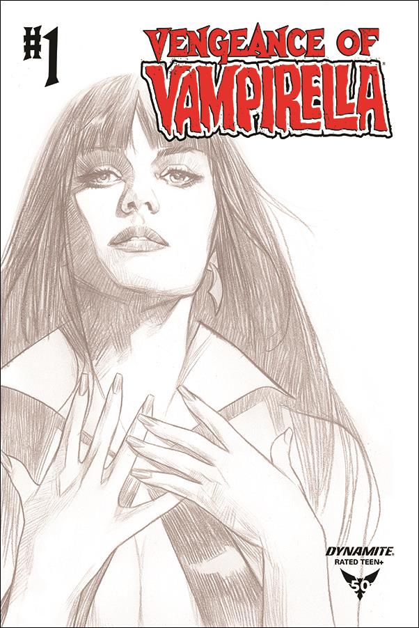 Vengeance of Vampirella (2019) issue 1-J Ben Oliver 1:20 Black & White Cover
