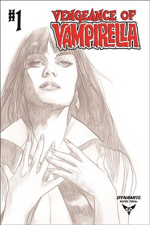 Vengeance of Vampirella (2019) issue 1-J Ben Oliver 1:20 Black & White Cover