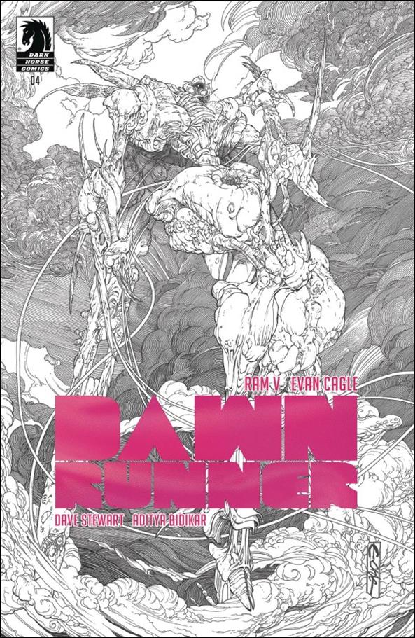 Dawnrunner issue 4-D Evan Cagle B&W 1:10 Cover