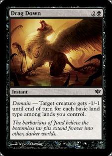 Magic the Gathering: Conflux (Base Set) card 42 Drag Down