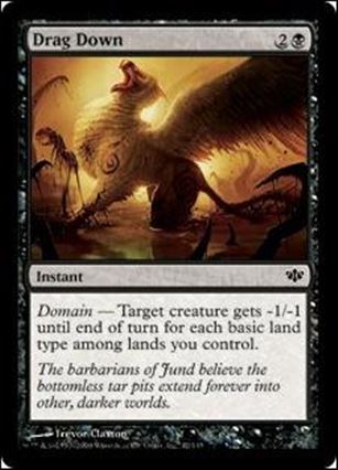 Magic the Gathering: Conflux (Base Set) card 42 Drag Down