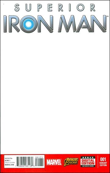 Superior Iron Man issue 1-H Blank/Sketch Cover