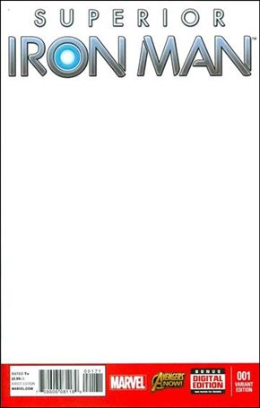 Superior Iron Man issue 1-H Blank/Sketch Cover