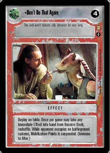 Star Wars: Tatooine Limited (Base Set) card 66 Don't Do That Again